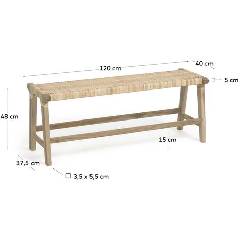 Kave Home - Table D'appoint Ronde Glenda En Bois Massif De Teck Ø 35 Cm - Naturel 5 Kave Home - Table D'appoint Ronde Glenda En Bois Massif De Teck Ø 35 Cm - Naturel – Image 3
