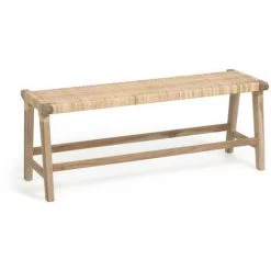 Kave Home - Banc Beida Bois Massif De Tek 120 Cm - Naturel