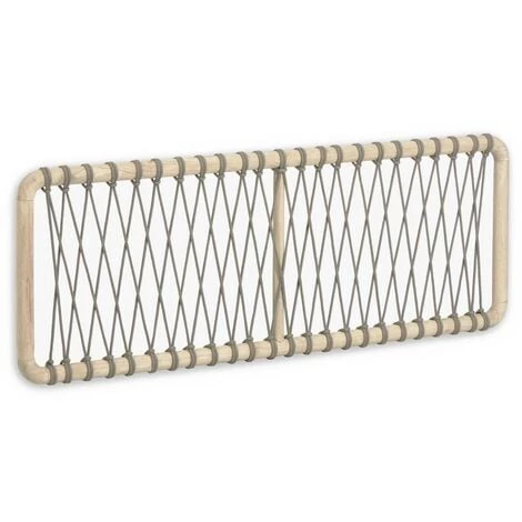 Kave Home - Tête De Lit Aberash En Bois Massif De Mindy Et Corde Grise Pour Lit De 160 Cm - Naturel 3 Kave Home - Tête De Lit Aberash En Bois Massif De Mindy Et Corde Grise Pour Lit De 160 Cm - Naturel