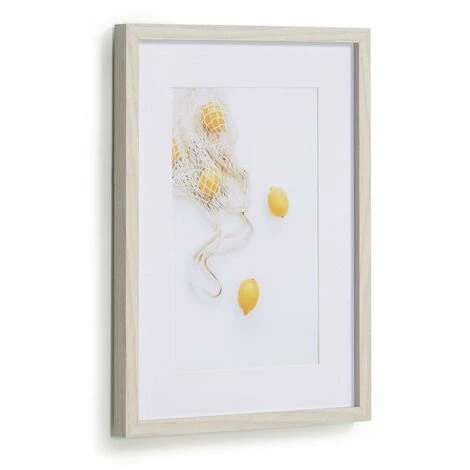 Kave Home - Tableau Leyla En Bois Filet Avec Citrons 30 X 40 Cm - Multicolore 3 Kave Home - Tableau Leyla En Bois Filet Avec Citrons 30 X 40 Cm - Multicolore
