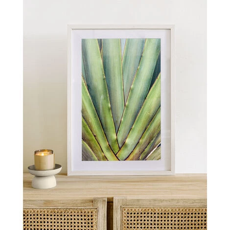 Kave Home - Tableau Lyn En Bois Blanc Aloe Vera Vert 50 X 70 Cm 4 Kave Home - Tableau Lyn En Bois Blanc Aloe Vera Vert 50 X 70 Cm – Image 2