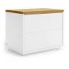 Kave Home - Table De Chevet Abilen En Contreplaqué De Chêne Laqué Blanc 53 X 44 Cm - Blanc