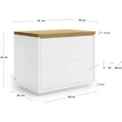 Kave Home - Table De Chevet Abilen En Contreplaqué De Chêne Laqué Blanc 53 X 44 Cm - Blanc 9 Kave Home - Table De Chevet Abilen En Contreplaqué De Chêne Laqué Blanc 53 X 44 Cm - Blanc -KAVE HOME Soldes 2022 51186432 4