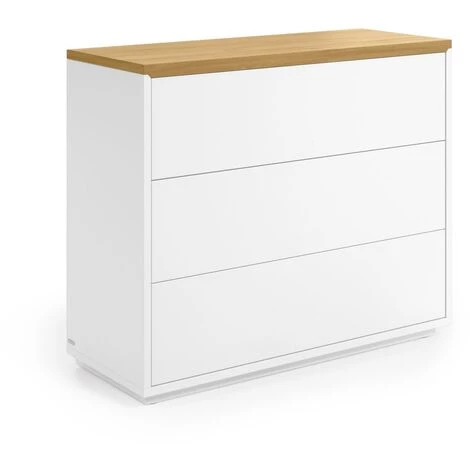 Kave Home - Commode Abilen Contreplaqué De Chêne Et Laqué En Blanc 90 X 75 Cm FSC 100% - Blanc 3 Kave Home - Commode Abilen Contreplaqué De Chêne Et Laqué En Blanc 90 X 75 Cm FSC 100% - Blanc
