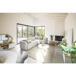 Kave Home - Meuble TV Abilen 1 Porte Et 2 Tiroirs Placage De Chêne Et Laqué Blanc 150 X 44 Cm FSC 100% - Blanc 8 Kave Home - Meuble TV Abilen 1 Porte Et 2 Tiroirs Placage De Chêne Et Laqué Blanc 150 X 44 Cm FSC 100% - Blanc -KAVE HOME Soldes 2022 51186438 3