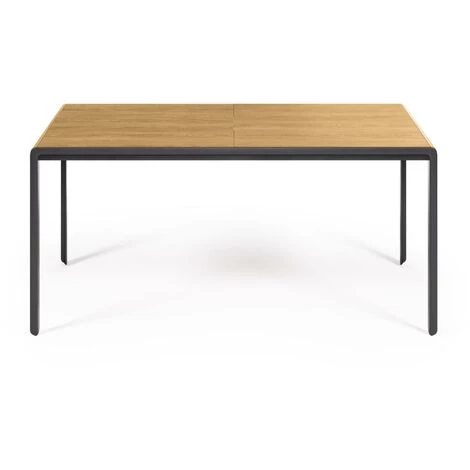 Kave Home - Table Extensible Nadyria En Contreplaqué De Chêne Et Pieds En Acier 160 (200) X 90 Cm - Naturel 5 Kave Home - Table Extensible Nadyria En Contreplaqué De Chêne Et Pieds En Acier 160 (200) X 90 Cm - Naturel – Image 3