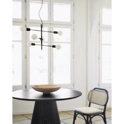 Kave Home - Chaise Doriane En Bois D'orme Massif Finition Laqué Noir Et Siège En Tissu - Noir 10 Kave Home - Chaise Doriane En Bois D'orme Massif Finition Laqué Noir Et Siège En Tissu - Noir -KAVE HOME Soldes 2022 51186447 4