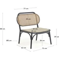 Kave Home - Fauteuil Doriane Bois Massif D'orme Finition Laquée Noir Siège Avec Revêtement 11 Kave Home - Fauteuil Doriane Bois Massif D'orme Finition Laquée Noir Siège Avec Revêtement -KAVE HOME Soldes 2022 51186451 5