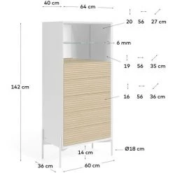 Kave Home - Chiffonnier Marielle Avec 5 Tiroirs En Plaqué De Frêne Laqué Blanc 64 X 142 Cm - Blanc 7 Kave Home - Chiffonnier Marielle Avec 5 Tiroirs En Plaqué De Frêne Laqué Blanc 64 X 142 Cm - Blanc -KAVE HOME Soldes 2022 51186453 3