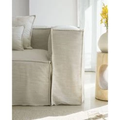 Kave Home - Housse De Canapé Blok 2 Places Avec Méridienne Gauche En Lin Blanc - Blanc 5 Kave Home - Housse De Canapé Blok 2 Places Avec Méridienne Gauche En Lin Blanc - Blanc -KAVE HOME Soldes 2022 51186473 2