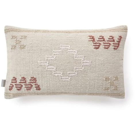Kave Home - Housse De Coussin Bibiana En Laine Et Coton Beige Imprimés Marron Et Terracotta 30 X 50 Cm - Beige 3 Kave Home - Housse De Coussin Bibiana En Laine Et Coton Beige Imprimés Marron Et Terracotta 30 X 50 Cm - Beige
