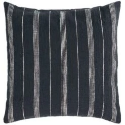 Kave Home - Housse De Coussin Adalgisa En Coton à Rayures Noir Et Blanc 45 X 45 Cm - Noir