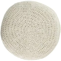 Kave Home - Coussin Rond Fara En Coton Blanc Ø 40 Cm - Blanc