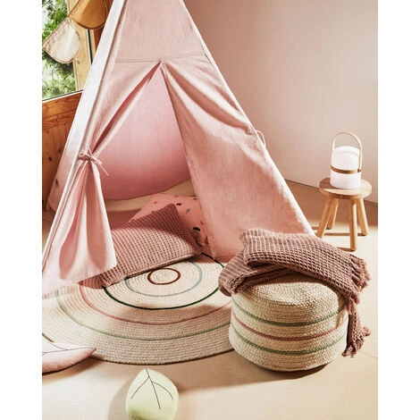 Kave Home - Coussin Rond Fara En Coton Blanc Ø 40 Cm - Blanc 4 Kave Home - Coussin Rond Fara En Coton Blanc Ø 40 Cm - Blanc – Image 2