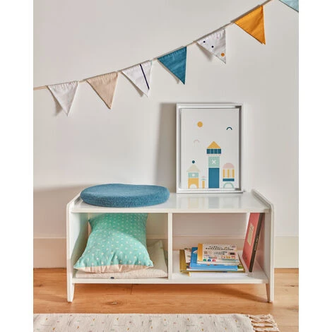 Kave Home - Housse De Coussin Zale 100% Coton Turquoise à Triangles Blancs 30 X 50 Cm - Turquoise 4 Kave Home - Housse De Coussin Zale 100% Coton Turquoise à Triangles Blancs 30 X 50 Cm - Turquoise – Image 2