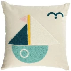 Kave Home - Housse De Coussin Samudra 100% Coton Voilier Multicolore 45 X 45 Cm - Multicolore