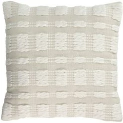 Kave Home - Housse De Coussin Aima Beige Et Blanc 45 X 45 Cm