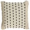 Kave Home - Housse De Coussin Agripa 100 % Coton Naturel Et Noir 45 X 45 Cm - Naturel -KAVE HOME Soldes 2022 51186545 1