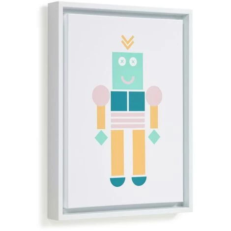 Kave Home - Tableau Julisa Robot Multicolore 30 X 40 Cm - Multicolore 3 Kave Home - Tableau Julisa Robot Multicolore 30 X 40 Cm - Multicolore