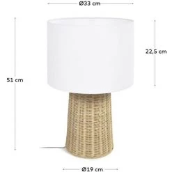 Kave Home - Lampe De Table Kimjit En Rotin Finition Naturelle - Naturel 7 Kave Home - Lampe De Table Kimjit En Rotin Finition Naturelle - Naturel -KAVE HOME Soldes 2022 51186566 3