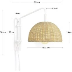 Kave Home - Applique Damila En Métal Peint Blanc Et Rotin Finition Naturelle - Naturel 7 Kave Home - Applique Damila En Métal Peint Blanc Et Rotin Finition Naturelle - Naturel -KAVE HOME Soldes 2022 51186567 3