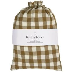 Kave Home - Parure Indalina Drap,housse Couette,taies Oreiller 100% Coton Bio GOTS Vichy 90 X 190 Cm - Marron -KAVE HOME Soldes 2022 51186581 3