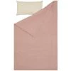 Kave Home - Parure Giorgii Drap,housse Couette,taies Oreiller 100% Coton Bio GOTS 60 X 120 Cm - Rouge