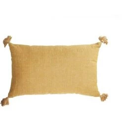 Kave Home - Housse De Coussin Eirenne En Coton Et Lin Moutarde 30 X 50cm - Moutarde