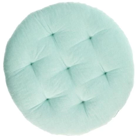 Kave Home - Coussin De Sol Etelvina 100% Coton Bio GOTS Turquoise Ø 35 Cm - Turquoise 3 Kave Home - Coussin De Sol Etelvina 100% Coton Bio GOTS Turquoise Ø 35 Cm - Turquoise