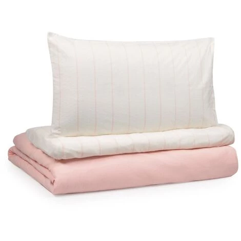 Kave Home - Parure Gaitana Drap,housse Couette,taies Oreiller 100% Coton Bio GOTS Rose 60 X 120 Cm - Rose 4 Kave Home - Parure Gaitana Drap,housse Couette,taies Oreiller 100% Coton Bio GOTS Rose 60 X 120 Cm - Rose – Image 2