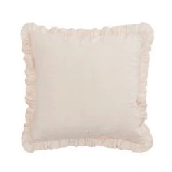 Kave Home - Housse De Coussin Nacha En Coton Et Lin Rose 45 X 45cm - Rose