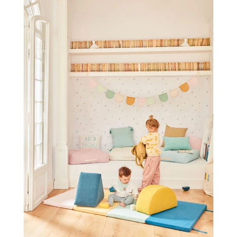 Kave Home - Pouf Triangulaire Jalila Bleu 25 X 25 Cm - Bleu 4 Kave Home - Pouf Triangulaire Jalila Bleu 25 X 25 Cm - Bleu – Image 2