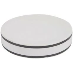 Kave Home - Porte-savon Arminda En Céramique Blanc Avec Détail Noir - Blanc