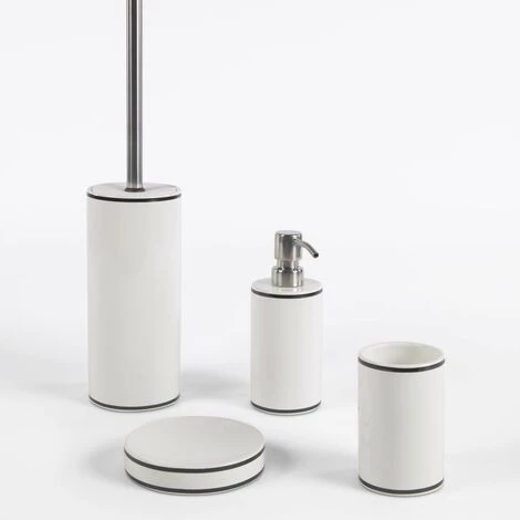 Kave Home - Porte-savon Arminda En Céramique Blanc Avec Détail Noir - Blanc 4 Kave Home - Porte-savon Arminda En Céramique Blanc Avec Détail Noir - Blanc – Image 2