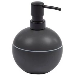 Kave Home - Distributeur De Savon Cerisa En Céramique Noir Avec Détail Blanc - Noir