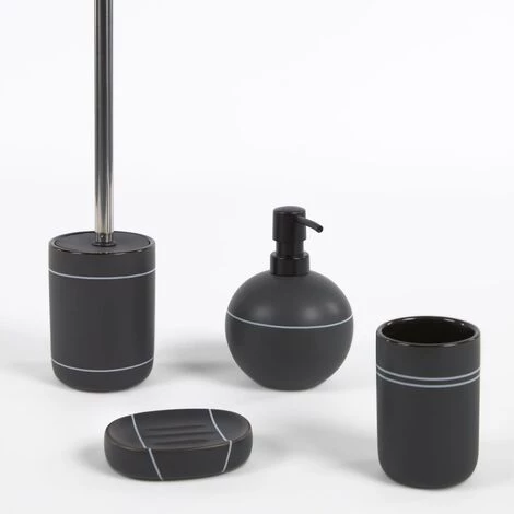 Kave Home - Distributeur De Savon Cerisa En Céramique Noir Avec Détail Blanc - Noir 4 Kave Home - Distributeur De Savon Cerisa En Céramique Noir Avec Détail Blanc - Noir – Image 2