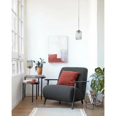 Kave Home - Suspension Hestia En Métal Finition Laiton Et Verre Gris - Doré 4 Kave Home - Suspension Hestia En Métal Finition Laiton Et Verre Gris - Doré – Image 2