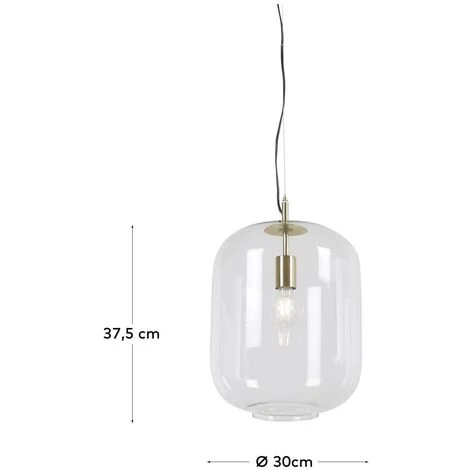 Kave Home - Suspension Girola En Verre Et Métal Finition Laiton - Transparent 4 Kave Home - Suspension Girola En Verre Et Métal Finition Laiton - Transparent – Image 2