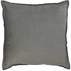 Kave Home - Housse De Coussin Elea 100% Lin Gris Foncé 45 X 45 Cm - Gris