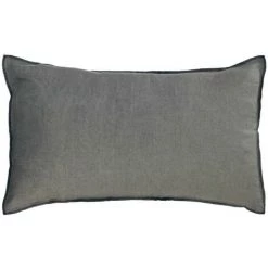 Kave Home - Housse De Coussin Elea 100% Lin Gris Foncé 30 X 50 Cm - Gris