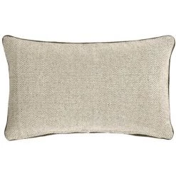 Kave Home - Housse De Coussin Celmira 100 % Coton Beige Et Bords Gris 30 X 50 Cm - Beige