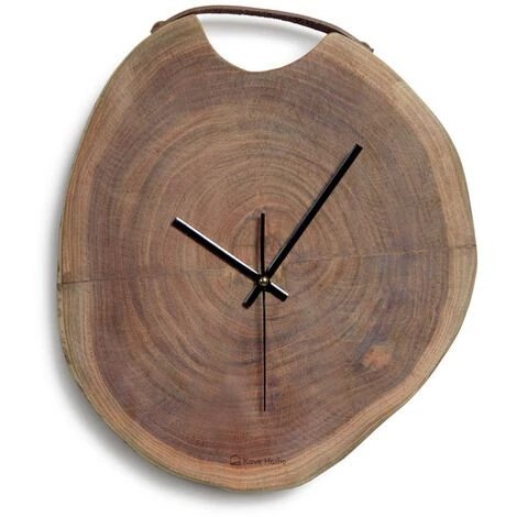 Kave Home - Horloge Murale Ronde Yuliana En Bois Massif D'acacia Ø 30 X 35 Cm - Naturel 4 Kave Home - Horloge Murale Ronde Yuliana En Bois Massif D'acacia Ø 30 X 35 Cm - Naturel – Image 2