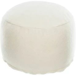 Kave Home - Pouf Rond Flaminia Blanc Ø 45cm - Blanc