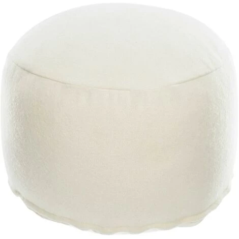 Kave Home - Pouf Rond Flaminia Blanc Ø 45cm - Blanc 3 Kave Home - Pouf Rond Flaminia Blanc Ø 45cm - Blanc