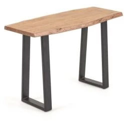 Kave Home - Console Alaia En Bois Massif D'acacia Finition Naturelle 115 X 40cm - Naturel
