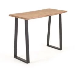 Kave Home - Table Haute Alaia En Bois Massif D'acacia Finition Naturelle 140 X 60cm - Naturel