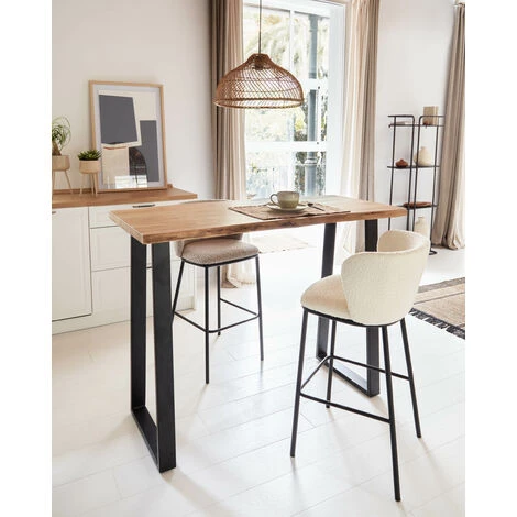 Kave Home - Table Haute Alaia En Bois Massif D'acacia Finition Naturelle 140 X 60cm - Naturel 4 Kave Home - Table Haute Alaia En Bois Massif D'acacia Finition Naturelle 140 X 60cm - Naturel – Image 2