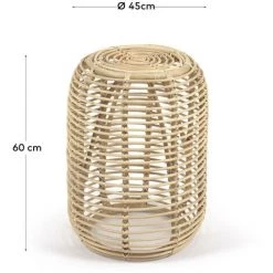 Kave Home - Table D'appoint Kohana Ronde En Rotin Finition Naturelle Ø 45 Cm - Naturel -KAVE HOME Soldes 2022 51252221 3