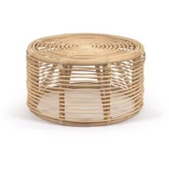 Kave Home - Table Basse Kohana Ronde En Rotin Finition Naturelle Ø 66 Cm - Naturel