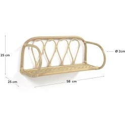 Kave Home - Étagère Nyarai En Rotin Finition Naturelle 58 X 25 Cm - Naturel 7 Kave Home - Étagère Nyarai En Rotin Finition Naturelle 58 X 25 Cm - Naturel -KAVE HOME Soldes 2022 51291274 3